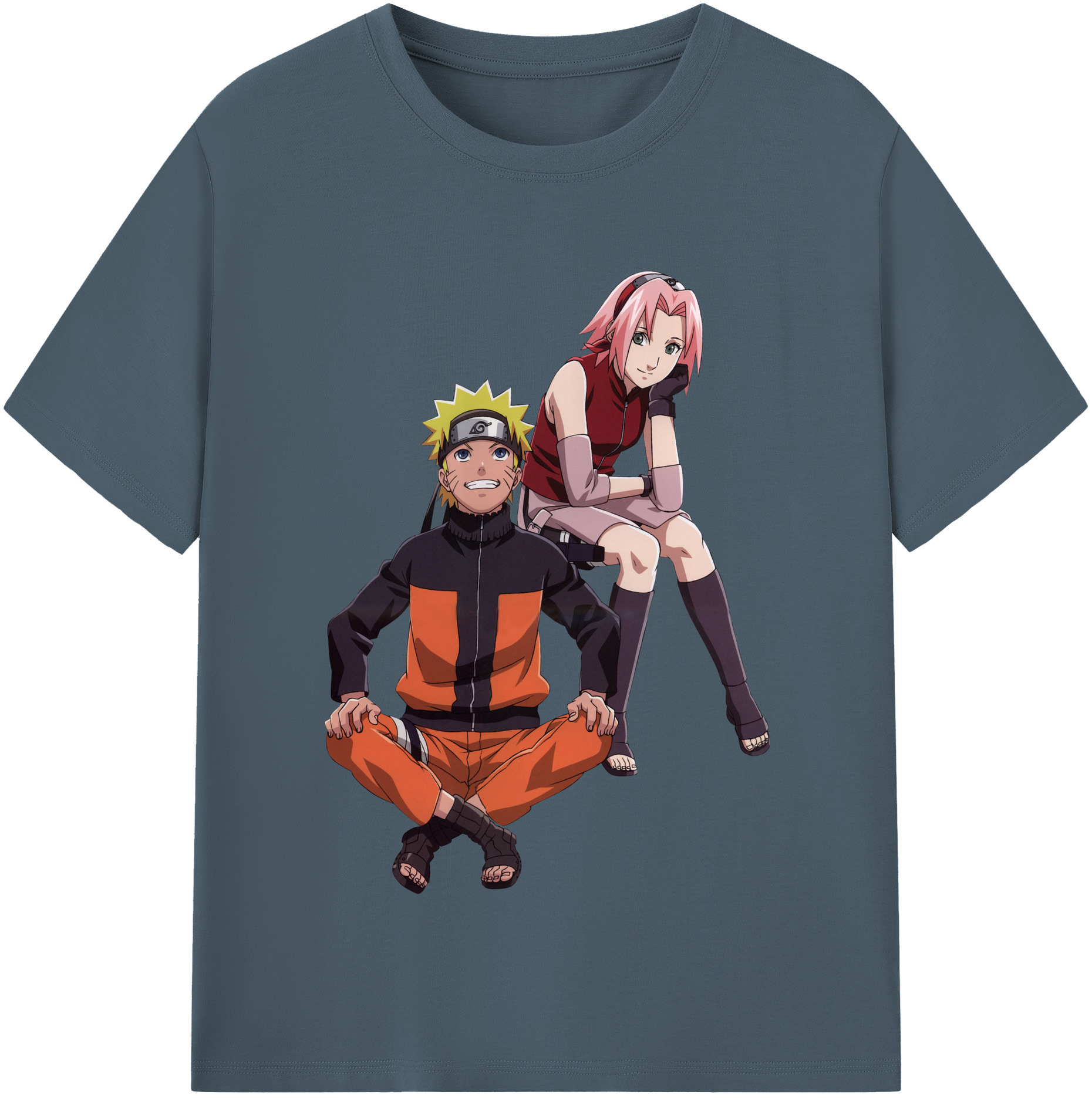（画像用） NARUTO -ナルト- うずまき ナルト Uzumaki Naruto 綿100％半袖Tシャツ（フロントプリント）